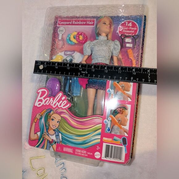 Mattel Barbie Leopard Rainbow Hair Doll - Picture 4 of 8